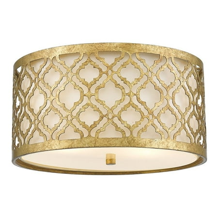

Lucas McKearn Arabella 16 2-Light Metal Flush Mount in Distressed Gold