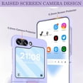 thumbnail image 4 of for Samsung Galaxy Z Flip 5 Case with Ring, Shockproof Thin Slim PC Protective Phone Case for Galaxy Z Flip 5G, Purple, 4 of 16