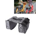 thumbnail image 4 of Bicycle Rear  Bag, Easy To Disassemble Easy Use Portable Large Capacity Bike Rear  Carrier Pack Polyester  For Outdoor Black, Print, 4 of 8