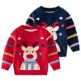 thumbnail image 3 of XXWXYD Baby Christmas Sweater Reindeer Sweater Baby Toddler Girl Boy Funny Holiday Par𝗍y Outfit Warm Knit Winter Clothes, 3 of 3