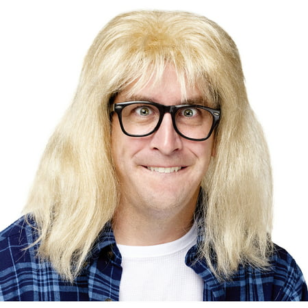 Saturday Night Live Garth Algar Wig and Glasses Adult Halloween Accessory