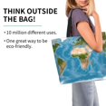 thumbnail image 2 of Rateoe Earth View World Map Tote Bag - Waterproof Lightweight Handbags Travel Shoulder Bag for Hiking Yoga Gym Swimming Travel Beach, 2 of 8
