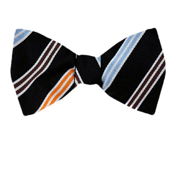Men's Black Silk Self Tie Bowtie Tie Yourself Bow Ties