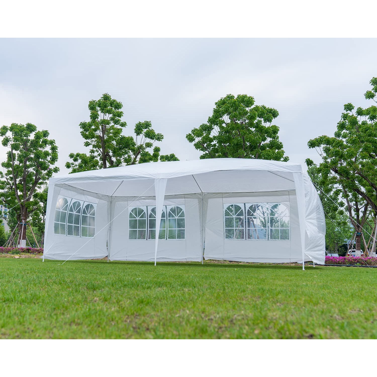 10x20 Ft Outdoor Party Tent, Waterproof Camping Canopy Tent Gazebo for Garden Yard Lawns