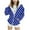 Blue, variant on Girl Hoodie Casual Dot Printed Zip Up Jacket Tops School Outerwear Coat Loose Fit Plus Size Hooded Sweatshirt with Pockets for Kids 4-15Y
