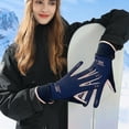 thumbnail image 2 of Winter Fleece Lined Thermal Gloves, Warm Touchscreen Outdoor Sports Gloves for Cycling, Driving, Skiing, Cold Weather Protection, Unisex Thick Gloves, 2 of 6