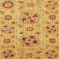 thumbnail image 1 of Ahgly Company Machine Washable Indoor Square Abstract Papaya Orange Area Rugs, 5' Square, 1 of 7