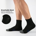 thumbnail image 3 of COOPLUS 12 Pack Mens Ankle Socks Low Cut Cushioned Athletic Performance Breathable Socks for Men, 3 of 9