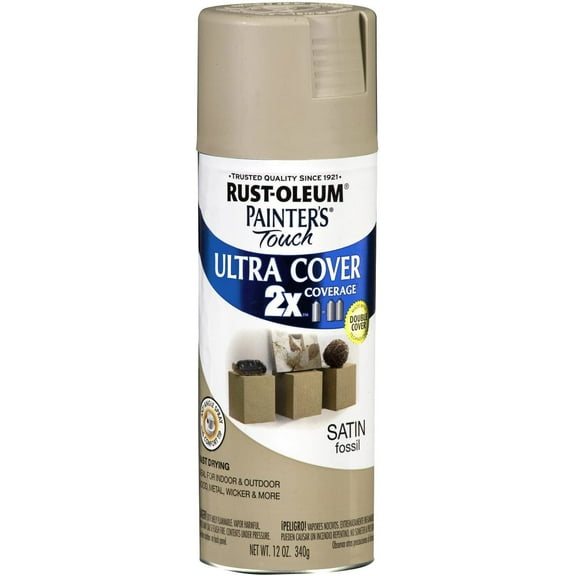 Painter's Touch Painter's Touch Ultra Cover Spray Paint Satin Finish - 2 Pack, 12 oz, Beige