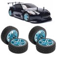 thumbnail image 1 of Pneus RC, Roues RC Haute Adhérence Pneu en Caoutchouc Roue en Aluminium Stable Concavo Texture Convexe Eco Friendly pour 1/10 RC Crawler Noir, Violet, Bleu, Rouge, Or, 1 of 7