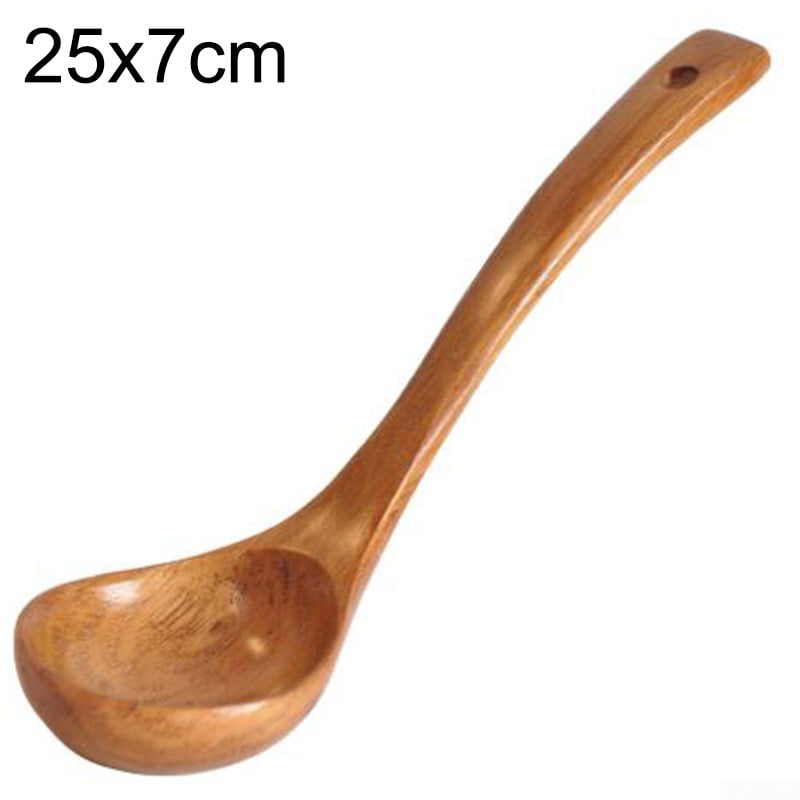 Kitchen Deep Wooden Spoon Wood Soup Ladle Utensil with Long Handle 