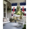 thumbnail image 4 of nqOlkjepod Outdoor Curtains for Patio Waterproof, Navy Blue Stripe Nautical Outdoor Privacy Panels Grommet, Red Anchor Summer Coastal Blackout Outside Curtains for Porch/Cabana 54"x95", 1 Panel, 4 of 8