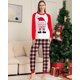 thumbnail image 4 of Pijamas a juego para la familia, nuevo gorro navideño de dibujos animados, pantalones a cuadros con estampado de letras, traje para niños adultos, mono de bebé, ropa para perros, 2022, 4 of 5