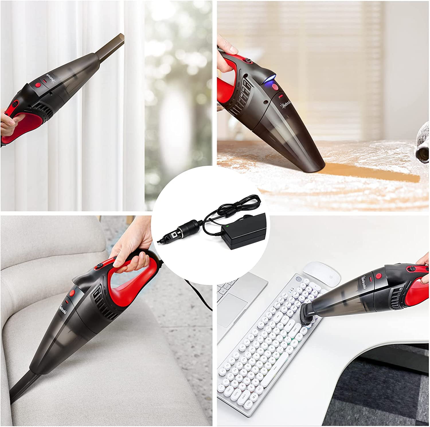 Car Vacuum, Portable Cyclone Handheld Vacuum, Dustbuster Quick Cleaner for Home, Car