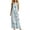 Blue|Floral, variant on Women's Casual 2 Piece Outfits Fashion Beach Vacation Set Crew Neck Sleeveless Tops Wide Leg Pants With Pockets (XXL, Pink|Print)