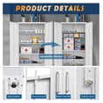 thumbnail image 5 of YOSITiuu Metal Garage Storage Cabinet with 2 Doors and 5 Adjustable Shelves - 71" Steel Lockable File Cabinet,Locking Tool Cabinets for Office,Home,Garage,Gym,School (White), 5 of 8