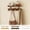 White,Brown,Khaki, variant on Wall Mounted Hook Rack, Wooden Shelf Style Coat Rack with Four Hooks for Entryway, Bathroom and Hallway Storage, Hanging Organizer for Towels, Coats, Hats, Scarves, Bags and Keys