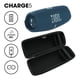 thumbnail image 2 of Altavoz portátil JBL Charge 5 resistente al agua con Powerbank incorporado y estuche de fibra de carbono gSport (azul), 2 of 5
