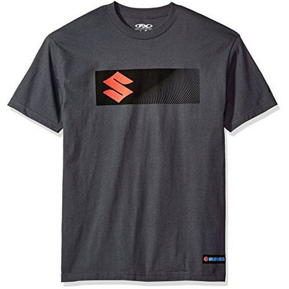 Factory Effex 16-88422 Suzuki 'S' Bar T-Shirt (Charcoal, Large)
