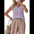 thumbnail image 2 of Camisetas de Sin Mangas para Mujer, Blusas Informales Holgadas con Cuello en V, Blusas Tipo Túnica, Color , Talla M, 2 of 9