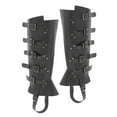 thumbnail image 1 of Polainas medievales de piel sintética Salvador Cubierta de botas Negro, 1 of 10