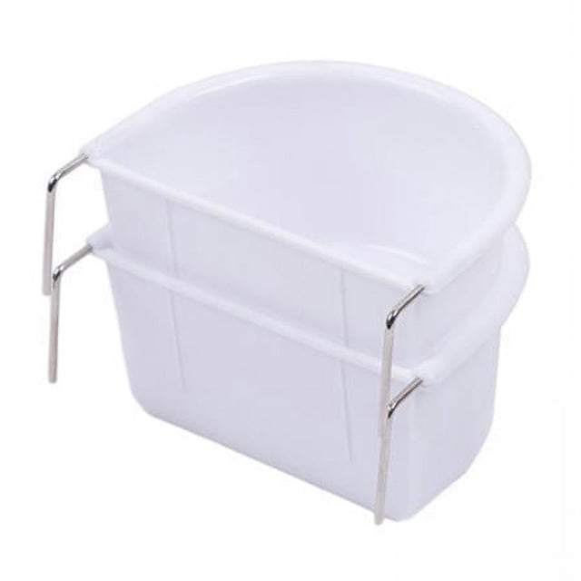 2X 2 uds plato de alimentación para pájaros Yuyangstore bandeja de comida para animales pequeños cacatúas agapornis 2 piezas