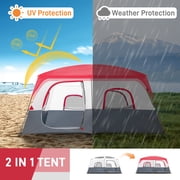 Ktaxon Camping Large Tent 14 Person Family Cabin Tents,2 Rooms,Straight Wall with Carry Bag