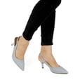 thumbnail image 3 of Zapatilla Destalonada Acabado Brillante plateado 23, 3 of 3