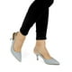thumbnail image 3 of Zapatilla Destalonada Acabado Brillante plateado 26, 3 of 3
