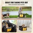 thumbnail image 6 of VEVOR Dog Car Seat, Waterproof Dog Booster Seat for Car with Side Handles and A Storage Pocket, Clip-On Safety Leash and PP Cotton Filling, Dog Car Bed for Small Dog up to 25lbs, Black, 6 of 9