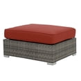 thumbnail image 3 of Poundex Furntiure Wicker-Fabric Outdoor Loveseat-Ottoman Three piece in Red, 3 of 6