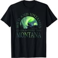 thumbnail image 1 of Camiseta Mujer Aurora Boreal - Parque Nacional Glacier Montana, 1 of 7