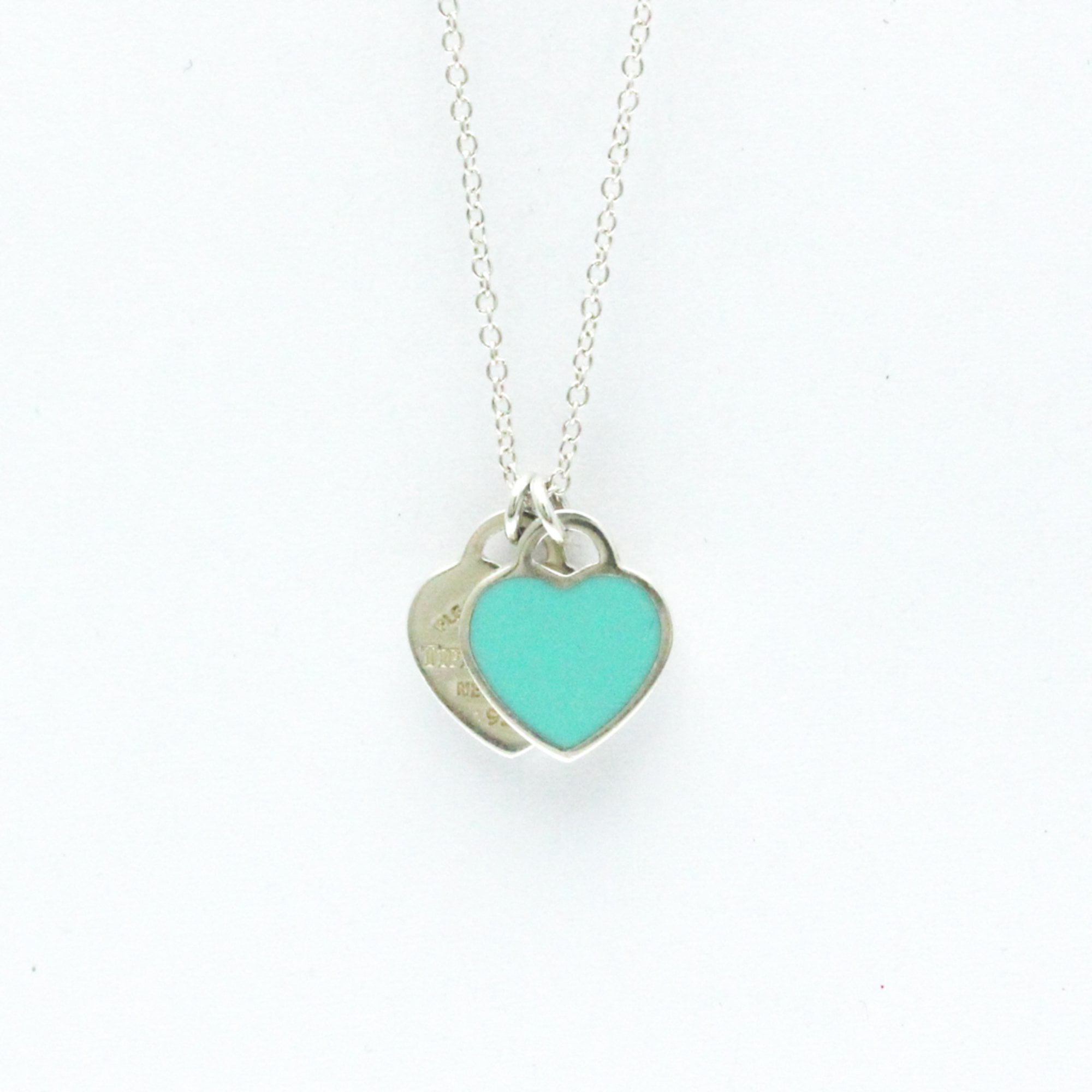 TIFFANY & CO. Pre-Owned Tiffany Return To Tiffany Diamond Blue Necklace Silver 925 Diamond... (Good)