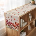 thumbnail image 6 of Table Runners 90 Inches Long Dress Scarves, Valentine's Day Farmhouse Coffee/Dining/Kitchen Table Runner for Living Room, Pink Love Flowers Leaves Plants Spring Beige 13x90 Inch, 6 of 9
