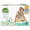 Seventh Generation Baby Diapers for Sensitive Skin, Animal Prints, Size 6, 100 Count (Packaging May Vary)