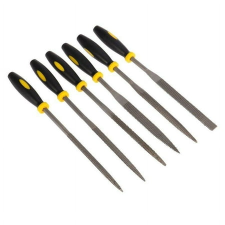 

6pcs Wood File Set 140x3mm Comfortable Hand Grip Handles Mini Wood Rasp File Tools