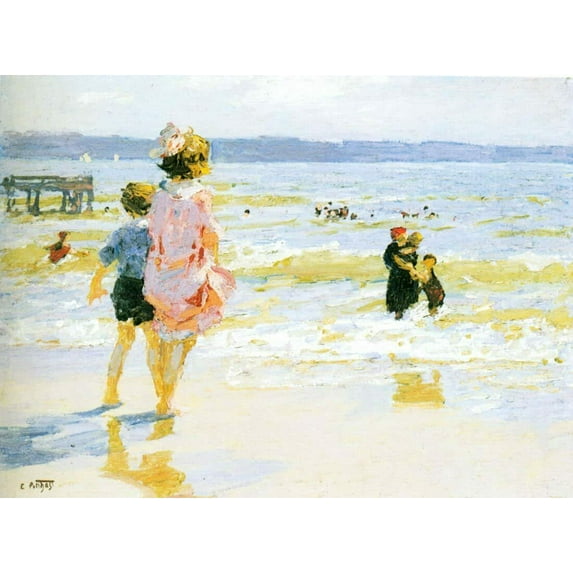 At The Seashore - CANVAS OR FINE PRINT WALL ART