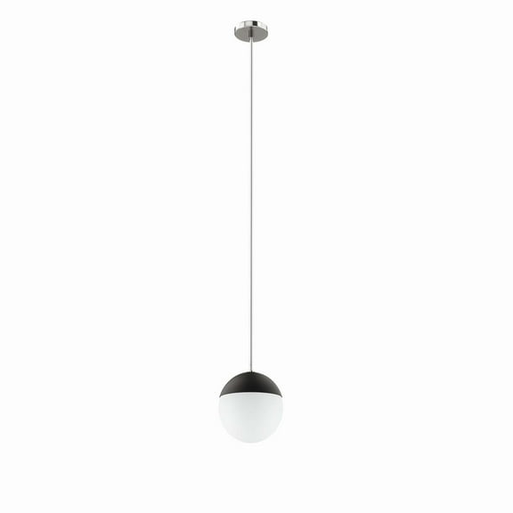 Stellar 1-Light Pendant Light Opal Polished Nickel
