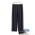 thumbnail image 2 of cfhntfmh Mens Pajama Pants Elastic Waisted Sleep Lounge Bottoms Soft Comfy Wide Straight Leg Long Pj Pant Sleepwear with Pockets, 2 of 7