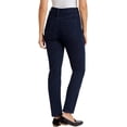thumbnail image 2 of Gloria Vanderbilt Women’s Amanda Classic 5-Pocket Stretch Denim Jeans, Natural Waist, Tapered Leg (Dark Blue, 16 Tall), 2 of 6