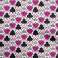 thumbnail image 1 of oneOone Rayon Dark Magenta Fabric Poker Card Sewing Craft Projects Fabric Prints By Yard 56 Inch Wide, 1 of 4