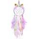 thumbnail image 1 of Atrapasueños de unicornio para niños, atrapasueños gigante hecho a mano, plumas, regalo para dormitorio de niñas, decoración del hogar para niños y niñas, colgante de guardería, morado, 1 of 5