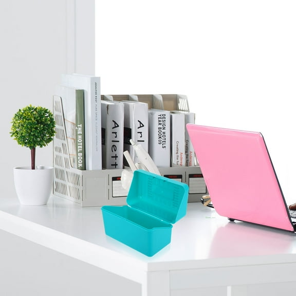 PAMINGONO 4Pcs PP Plastic Flash Card Organizer Simple Design Index Card Case for Travel 5.70X3.54X3.34in