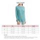 thumbnail image 5 of Sudadera con Capucha de Manga Larga para Mujer Cuello Redondo Top de Mujer de Color Puro con Botones de Metal para Vacaciones Viajes Compras Escuela Oficina Azul XL, 5 of 6