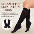 thumbnail image 3 of Manzi 4 Pairs Knee High Stockings 40D Semi Opaque Trouser Socks for Women, 3 of 7