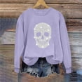 thumbnail image 2 of Wiyuqeen Spooky Season Womens Sweatshirts Halloween Fall Sweat Shirts Long Sleeve Crew Neck Thin Fleece Graphic Pullover Holiday Party Outfits S-XXL, 2 of 7