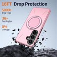 thumbnail image 4 of For Samsung Galaxy S26 Plus 5G Ultra Slim Hybrid TPU+PC Protective Cover with Metal Rotation Holder , Military Grade Shockproof Phone Case Cover,Pink,For Galaxy S26 Plus 5G, 4 of 7