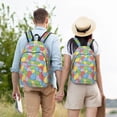 thumbnail image 4 of Honeii Colorful Easter eggs Print Canvas Backpack for School & Outdoor,Laptop Excursion Backpack,Notebook School Bookbag For Men Women,for Work, Travel, and Everyday Use-Medium, 4 of 5