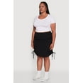 thumbnail image 3 of Womens Plus Size Toggle Drawstring Waist Midi Skirt, 3 of 5