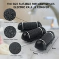 thumbnail image 4 of 13 in 1 Electric Foot Scrubber to Remove Dead Skin with 3 Roller Heads 2 Speed & Battery Display for Pedicure Kit,Black, 4 of 11
